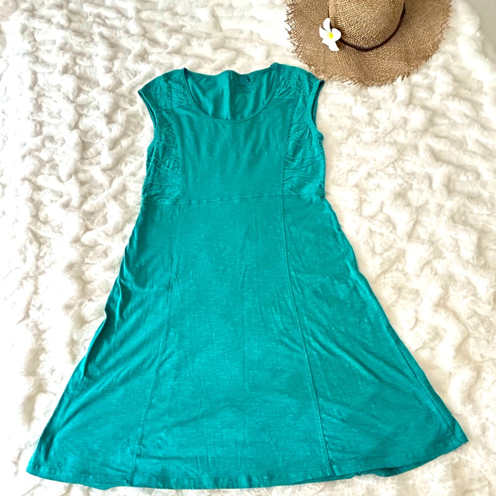 Toad & Co Aqua blue dress size medium